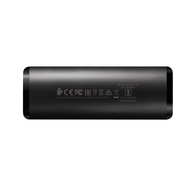 Внешний накопитель Внешний SSD 512GB USB 3.2 Gen 2x2 Type-C R1000/W1000MB/s 3D NAND черный