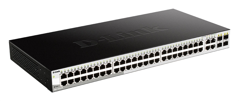 Коммутатор D-Link Управляемый L2 коммутатор, 48х1000Base-T, 4хCombo 1000Base-T/SFP, упрощенный интерфейс CLI