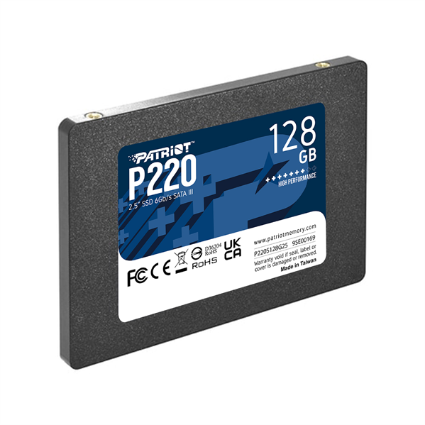 Твердотельный накопитель Patriot SSD P220 128GB SATA3 2.5" R550/W480 TBW 60TB 3D NAND