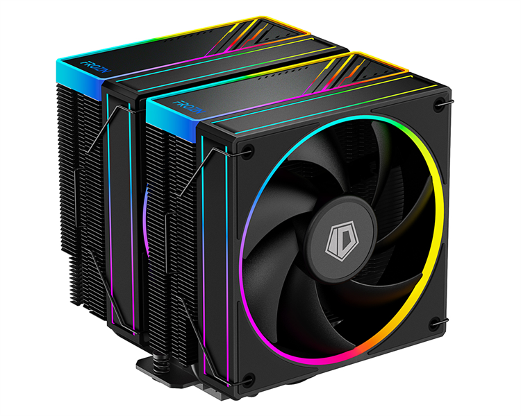 Кулер для процессора ID-COOLING FROZN A620 ARGB LGA1700/1200/115X/AM5/AM4 (6шт/кор, TDP 270W, PWM, черный, 6 тепл.трубок + медная база, DUAL ARGB FAN 120mm) RET