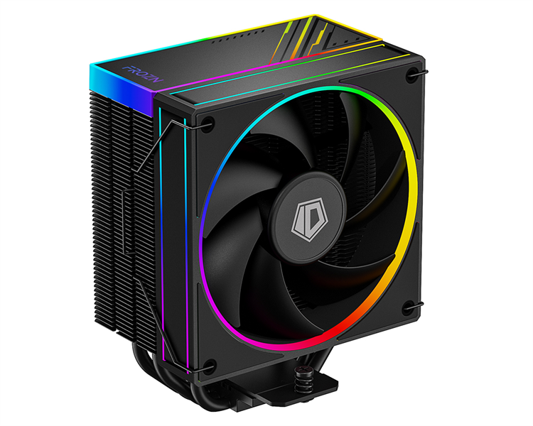 Кулер для процессора ID-COOLING FROZN A410 ARGB LGA1700/1200/115X/AM5/AM4 (10шт/кор, TDP 220W, PWM, 4 тепл.трубки прямого контакта, ARGB FAN 120mm, черный) RET