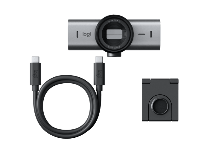 Веб-камера Logitech Webcam Brio MX 4К, 3840x2160, Pale Grey [960-001554]