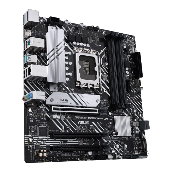 Материнская плата ASUS PRIME B660M-A D4-CSM, LGA1700, B660, 4*DDR4, DP+ 2* HDMI, SATA3 + RAID, Audio, Gb LAN, USB 3.2*6, USB 2.0*6, COM*1 header, LPT*1 header (w/o cable), mATX; 90MB19K0-M1EAYC