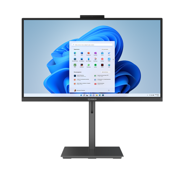 Моноблок IRBIS GroovyAIO 27; 27" (I5-1250P, 1920x1080; IPS, 16GB DDR4/512GB NVME SSD, wifi6 AX101, microSD, type C full function, RJ45, WebCam 5MP(magnetic), HAS, EU 19V 3.42A,wired k+m,Win11Pro, Китай)