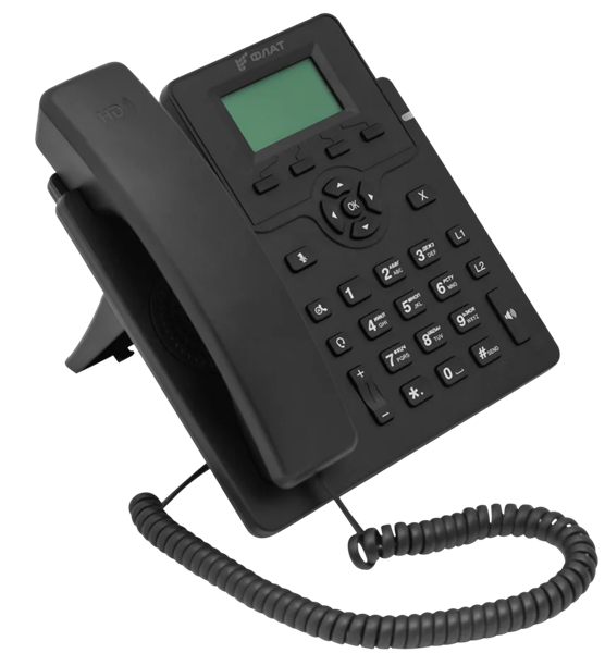 IP-телефон Flat-Phone C10: 2 SIP-аккаунта, 2 порта 10/100BASE-T (RJ-45), ЖК-дисплей, PoE, РЕЕСТР