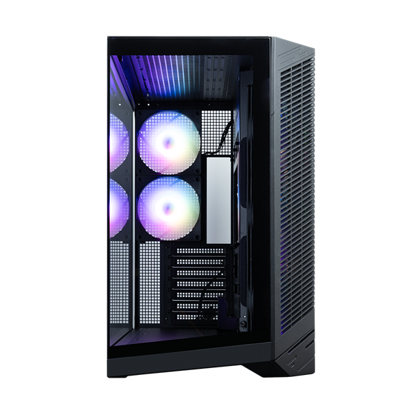 корпус ZALMAN D50, ATX, BLACK, WINDOW, 1xCombo (2.5'' or 3.5''), 2x2.5'', 2x3.5'', 1xUSB TYPE-C, 2xUSB3.0, SIDE 3x120 ARGB, REAR 2x120 ARGB