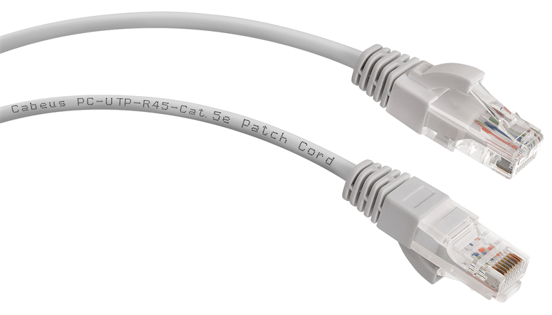 Патч-корд U/UTP Cabeus PC-UTP-RJ45-Cat.5e-0.15m Патч-корд U/UTP, категория 5е, 2xRJ45/8p8c, неэкранированный, серый, PVC, 0.15м
