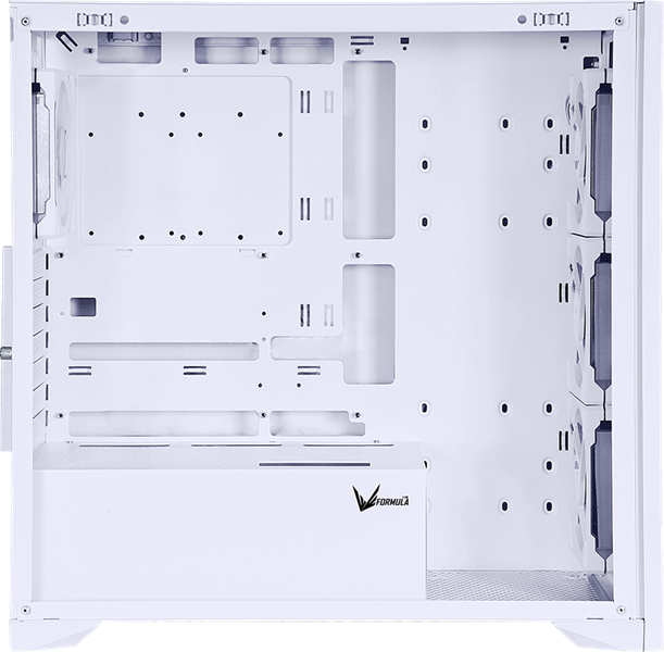 корпус Formula V Line TimberLine T0 White, ATX, wood+plastic front, TYPE-C*1, USB3.0*2, FRONT 3x120mm FRGB, REAR 1x120mm FRGB