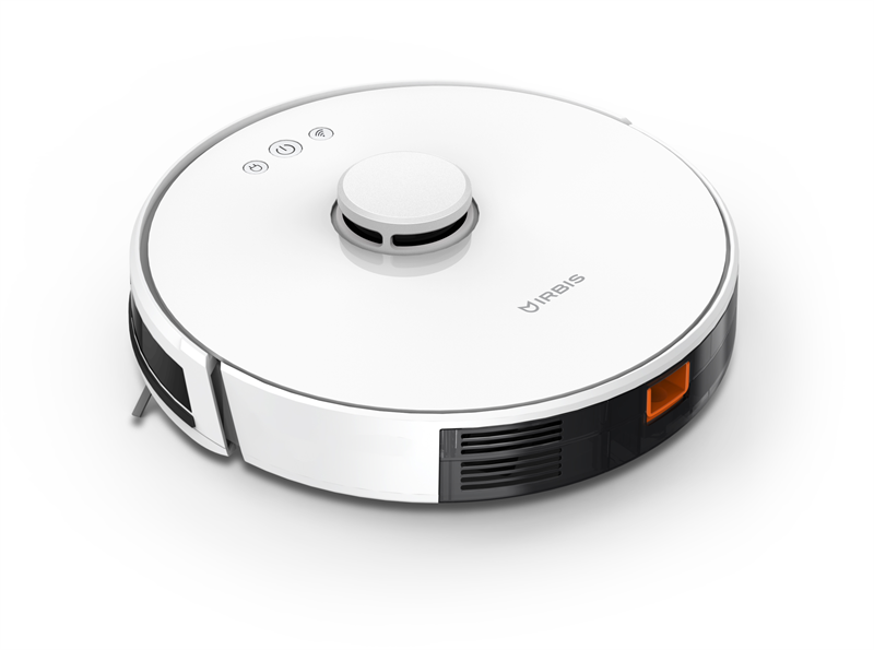 Робот-пылесос с LIDAR (лазерный дальномер) навигацией Robot vacuum IRBIS Peach 0421,3000 mAh,28W,3000Pa, Hyrpscope,White, charging stat, power adapter, roller brush & cloth for wet, water tank, dust collector, brushe (незначительное повреждение коробки)
