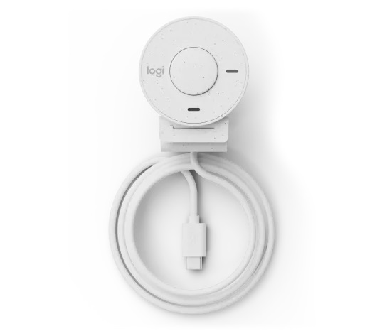 Веб-камера Logitech Webcam Brio 300, 1920x1080, Off-White, защитная шторка, USB-C, [960-001442]
