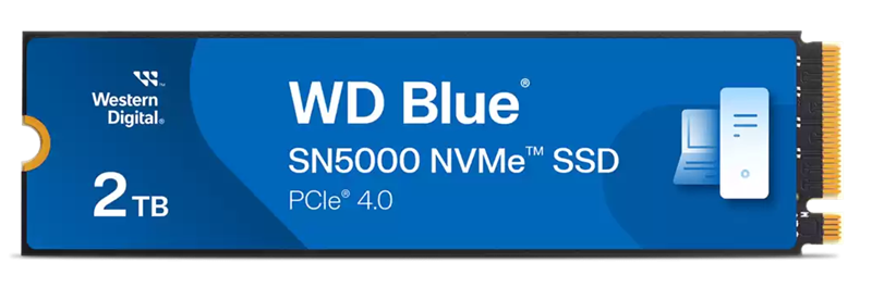 Твердотельный накопитель Western Digital Black SSD SN5000 M2.2280 PCIe 4.0 2Tb, 5150MBs/4850MBs, TBW 900, WDS200T4B0E, 1 year