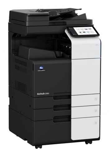 Многофункциональное устройство лазерное Konica Minolta bizhub C250i (МФУ, A3, 25 стр./мин, без крышки и ADF, без тумбы, без картриджей, без кабеля питания, запуск только инженером платно)