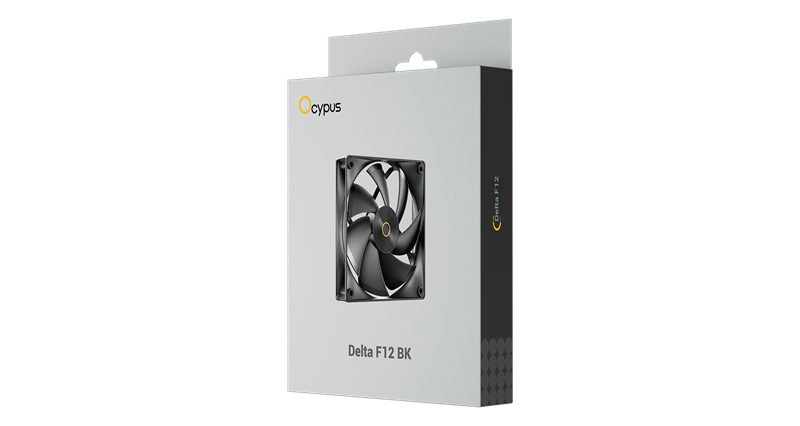 Вентилятор для корпуса Ocypus Delta F12 BK, 120x120x25mm, 4-PIN PWM, 500-2000 RPM, 29 DBA MAX, HYDRO BEARING