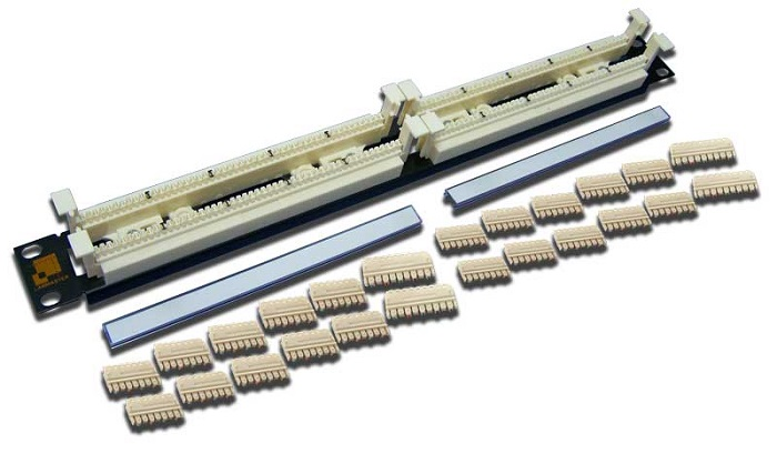 100-парный 110 кросс LANMASTER 19" 1U, блоки в комплекте