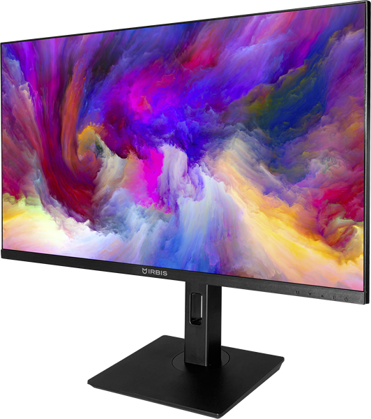 Монитор IRBIS SmartView 27'' LED Monitor 2560x1440, 16:9, IPS, 250 cd/m2, 1000:1, 3ms, 178°/178°, HDMI, DP, USB, Audio output, 75Hz, Height, Tilt, Swiv, Pivot, Speak, внеш (потёртости, группа битых пикселей)