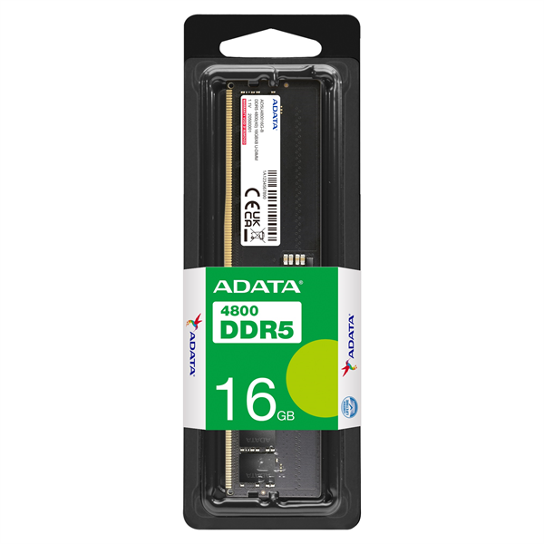 Оперативная память ADATA DDR5 DIMM 16GB 4800MHz 1*16GB, 40-40-40 SINGLE TRAY