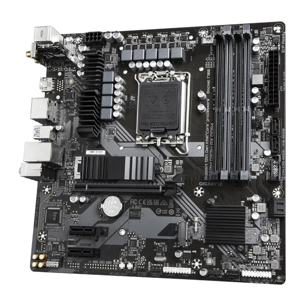 Материнская плата GIGABYTE B760M DS3H AX DDR4, LGA1700, B760, 4*DDR4, 4*SATA, 2*M.2, 3*USB 3.2, 2*USB 2.0, Type-C, 1*PCIx16, 2*PCIx1, HDMI+2*DP, mATX