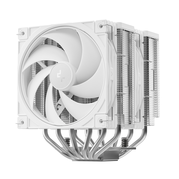 Кулер для процессора DEEPCOOL AG620 G2 WH LGA1954/1851/1700/AM5/AM4 (9шт/кор, TDP 270W, PWM, DUAL Black Fan 120mm, 6 тепл. трубок, белый) RET (R-AG620-WHNPMG2-G)
