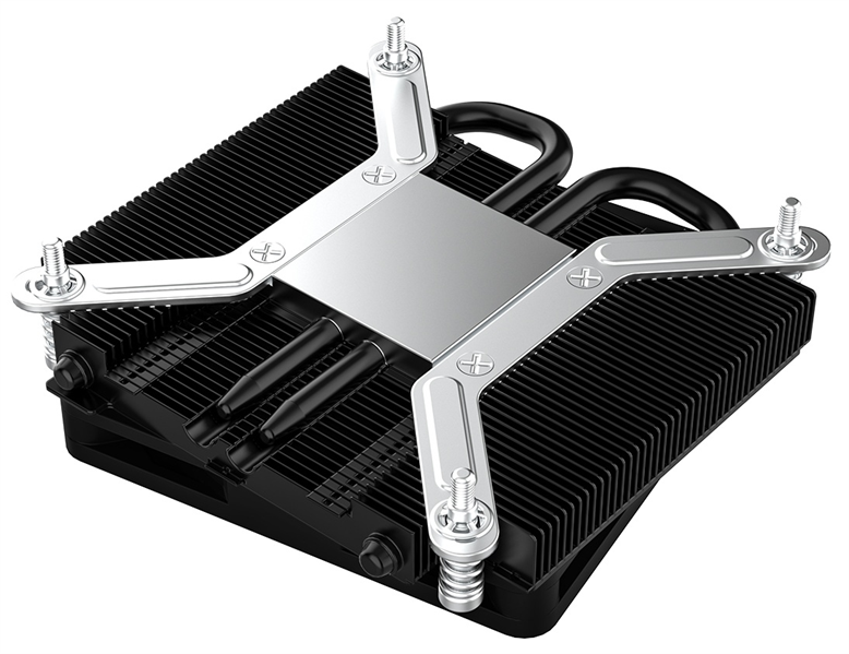 Кулер для процессора ID-COOLING IS-23i BLACK LGA1851/1700/1200/115X низкопрофильный высота 23mm (48шт/кор, TDP 45W, PWM, 2 тепл.трубки, медная база, FAN 80mm) BOX