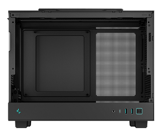 корпус Deepcool CH160 без БП, боковое окно (закаленное стекло), черный, MINI-ITX (R-CH160-BKNGI0-G-1)