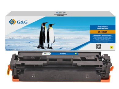Тонер-картридж G&G toner-cartridge для Canon LBP660/663/664 MF741/742/743/744/745/746 желтый 2 100 страниц C055Y 3013C002 с чипом гарантия 36 мес.распродажа остатков