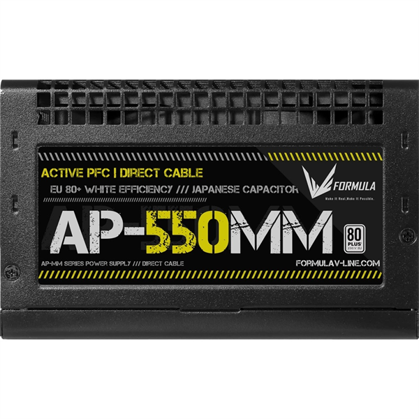Блок питания Formula V Line AP-550MM, 550W, APFC, 80+, 12cm Fan