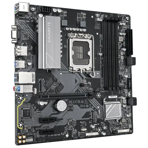 Материнская плата GIGABYTE B760M D3HP, LGA1700, B760, 4*DDR5, 4*SATA, 2*M.2, 3*USB 3.2, 2*USB 2.0, 1*PCIx16, 2*PCIx1, D-Sub+HDMI+DP, mATX