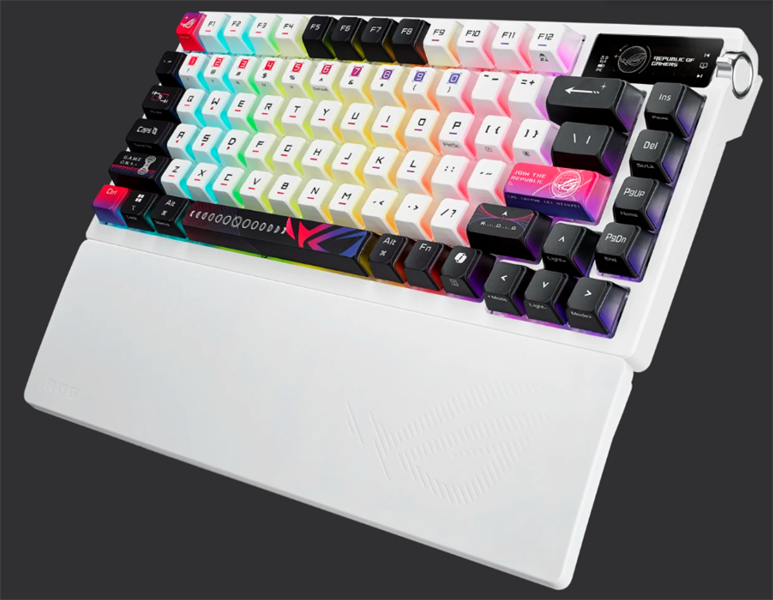 Клавиатура ASUS M704 ROG AZOTH X, 2.4GHz RF, Bluetooth 5.1, 75%, PBT, RGB Lighting