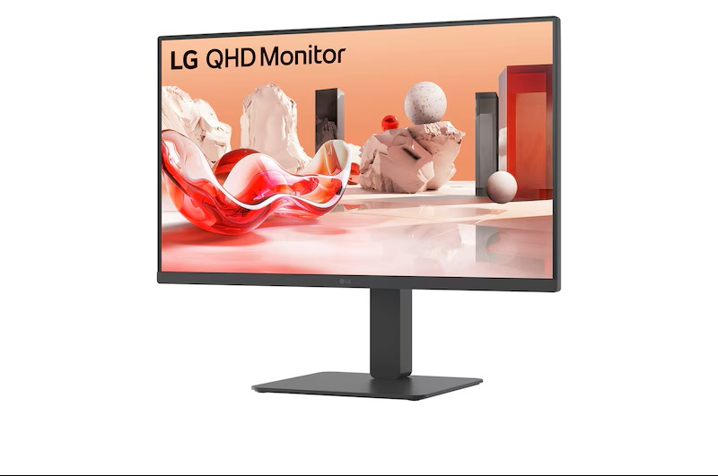 Монитор 27 LG 27BA45QB-B, IPS, 2560x1440, 5ms, 350cd, 75Hz , HDMIx2 + DP+ SPK, HAS Pivot Swivel, black, In