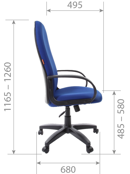 Офисное кресло Chairman 279 Россия TW-10 синий ткань РФ