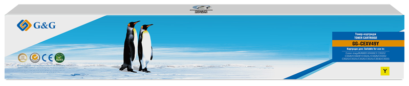 Тонер-картридж G&G toner-cartridge для Canon iR ADVANCE C3020/C3320/C3320F/C3320L/C3325/C3330/C3520/C3520i/C3525/C3525i/C3530/C3530i желтый с чипом 19 000 стр. C-EXV49Y 8527B002 гарантия 36 мес. распродажа остатков