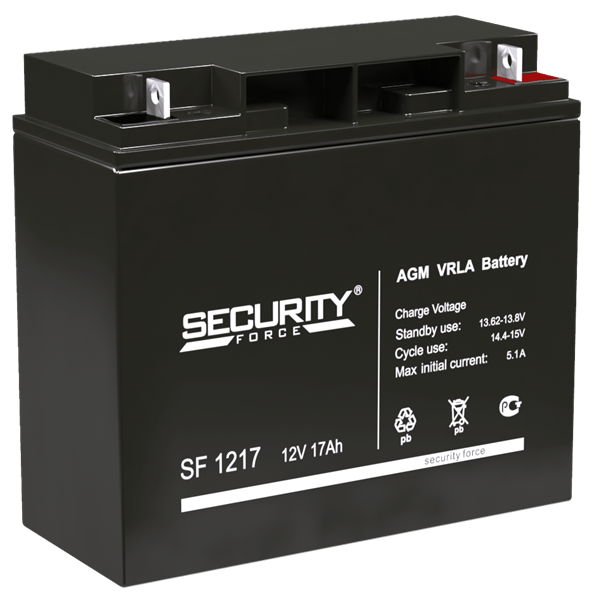 Аккумуляторная батарея SECURITY FORCE Аккумуляторная батарея для ОПС SF 1217 (12V / 17Ah) (4614030010010)