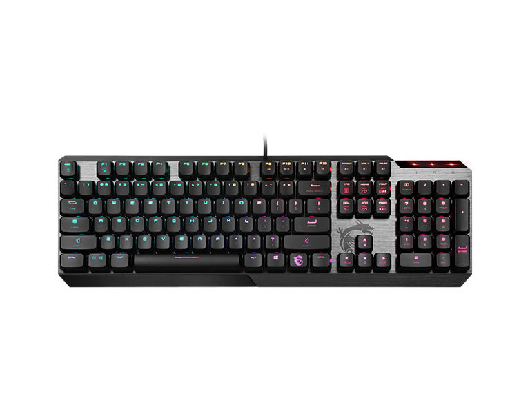 Клавиатура Gaming Keyboard MSI VIGOR GK50 LOW PROFILE, Wired, Mechanical, with Kailh Low Profile Tactile Keys, Floating Key Design, RGB, Black