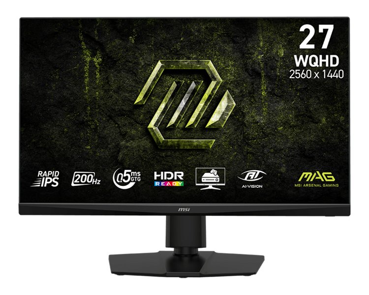 Монитор MSI MAG 272QPF E20 27" 16:9 WQHD(2560x1440) Rapid IPS Flat, 0.5ms(GTG), 1000:1, 100M:1, 300nits, 178/178, 2xHDMI 2.0b, DP 1.4a, Tilt,Swivel,Height,Pivot,VESA,200Hz,Black,1y w-ty