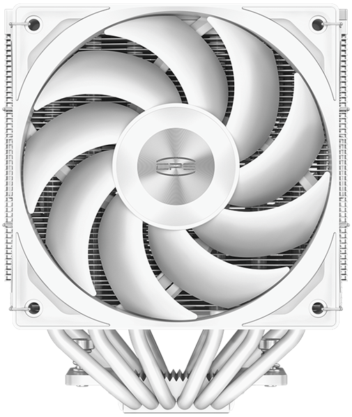 Кулер для процессора PCCooler RZ620 WH, 2x120mm FAN, 6 HEAT PIPES, 4-PIN PWM, 500-2200 RPM, 32 DBA, FDB BEARING, LGA 1851/1700/1200/115X, AMD AM5/AM4