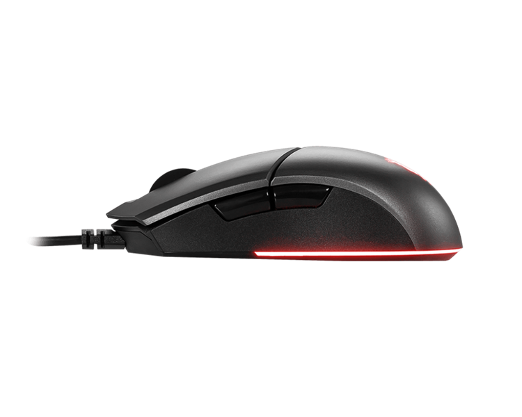 Мышь проводная Gaming Mouse MSI Clutch GM11, Wired, DPI 5000, symmetrical design, RGB lighting, Black