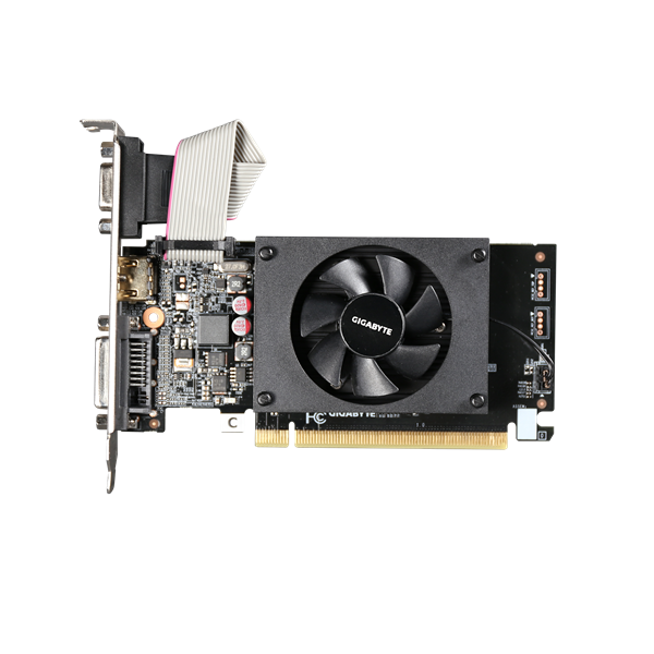 Видеокарта GIGABYTE GT710 2GB LP//GT710, HDMI, DVI, D-Sub, 2G,D3