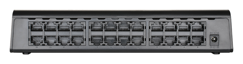 Коммутатор D-Link Неуправляемый коммутатор, 24x100Base-TX, корпус пластик