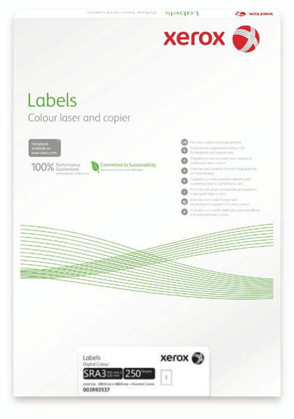 Бумага Xerox Colotech Laser Matt Labels SRA3 1Up