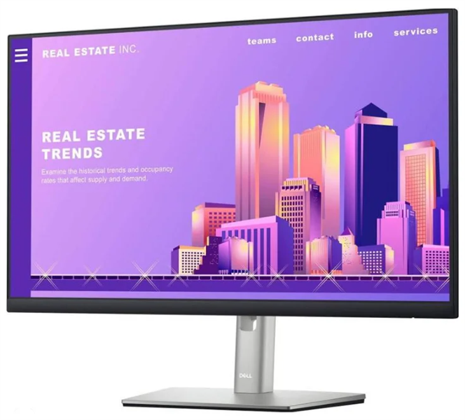 Монитор Dell 23,8" P2422H S/BK (IPS; 16:9; 250cd/m2; 1000:1; 5ms; 1920x1080; 178/178; VGA; HDMI; DP; 5xUSB; HAS; Swiv; Tilt; Swiv; Pivot)
