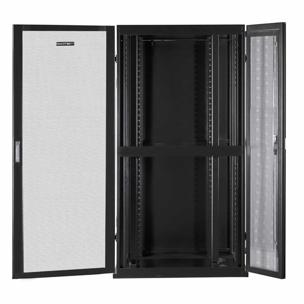 Серверный шкаф SMARTWATT Серверный шкаф Rack S-Series 42U 800x1070мм, двери с перфорацией, боковые панели 4шт и ролики в комплекте, черный (4512020620017)
