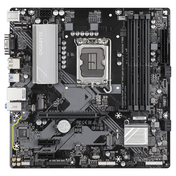 Материнская плата GIGABYTE B760M D3HP DDR4, LGA1700, B760, 4*DDR4, 4*SATA, 2*M.2, 3*USB 3.2, 2*USB 2.0, 1*PCIx16, 2*PCIx1, D-Sub+HDMI+DP, mATX