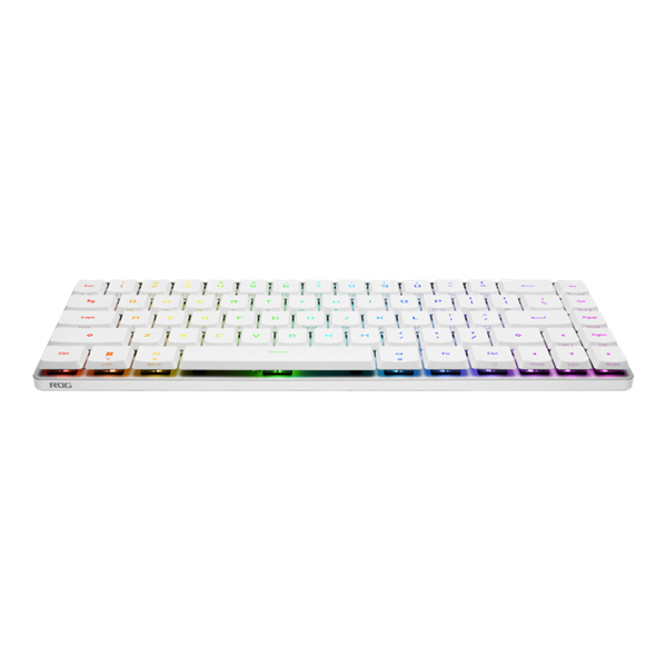 Клавиатра ASUS FALCHION RX LP, 2.4 GHz RF, Bluetooth, 65%, PBT, White