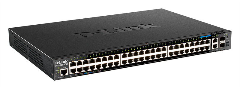 Коммутатор D-Link PROJ Управляемый L3 стекируемый PoE-коммутатор, 44x1000Base-T PoE, 4x2.5GBase-T PoE, 2x10GBase-T, 2x10GBase-X SFP+, PoE-бюджет 370 Вт (740 Вт с DPS-700), CLI, консольный порт RJ-45, RPS