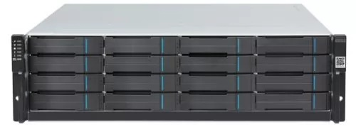 Система хранения данных Infortrend EonStor GS 3000 Gen3 3U/16bay Dual controller, 4x12Gb/s SAS, 4x25GbE(SFP28)+4xhost board, 4x4GB, 2x(PSU+Fan), 2x(SuperCap.+Flash), 16xbay and 1xRMkit (GS 3016R3-D)(repl GS3016R02C0FD-8U32)