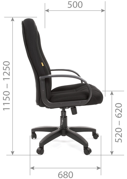 Офисное кресло Chairman 685 Россия T08 черный NEW