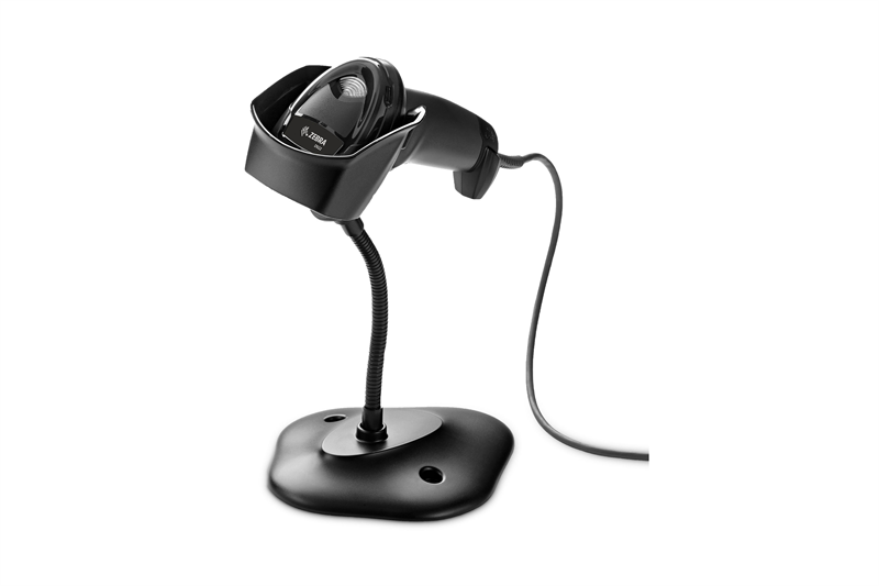 Сканер штрихкода Zebra DS2208-SR BLACK USB KIT Комплект с подставкой: DS2208-SR00007ZZCN SCANNER, CBA-U21-S07ZBR SHIELDED USB CABLE, 20-71043-04R STAND