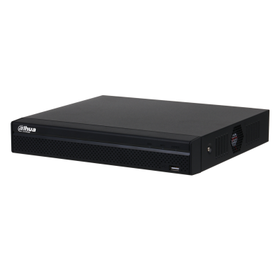 Видеорегистратор DAHUA 8-канальный IP-видеорегистратор 4K и H.265+, ИИ Входящий поток до 80Мбит/с; сжатие: H.265+, H.265, H.264+, H.264, MJPEG; разрешение записи до 12Мп; накопители: 1 SATA III до 20Тбайт; воспроизвед