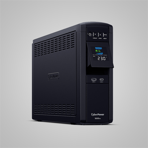 Источник бесперебойного питания Cyberpower CP1600EPFCLCD Line-Interactive 1600VA/1000W USB/RS-232/RJ11/45 (6 EURO)(замена CP1500EPFCLCD) (следы намокания)