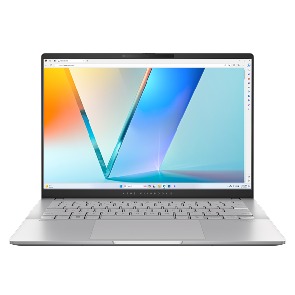 ASUS Vivobook S 14 OLED M5406WA-PP086W AMD RYZEN AI 9 HX 370(12C) LPDDR5X 32GB 1TB PCIE G4 SSD 14.0 OLED WQXGA+(WQ+) 2880X1800 16:10 Bend+400nits(HDR) Glare DCI-P3:100%(120Hz) WIN11 HOME Cool Sil
